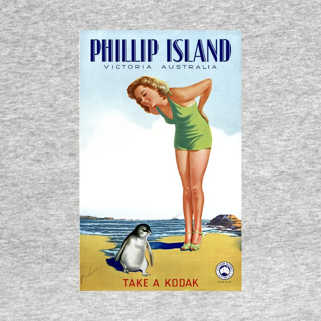 Vintage Travel Poster  Phillip Island Australia by vintagetreasure